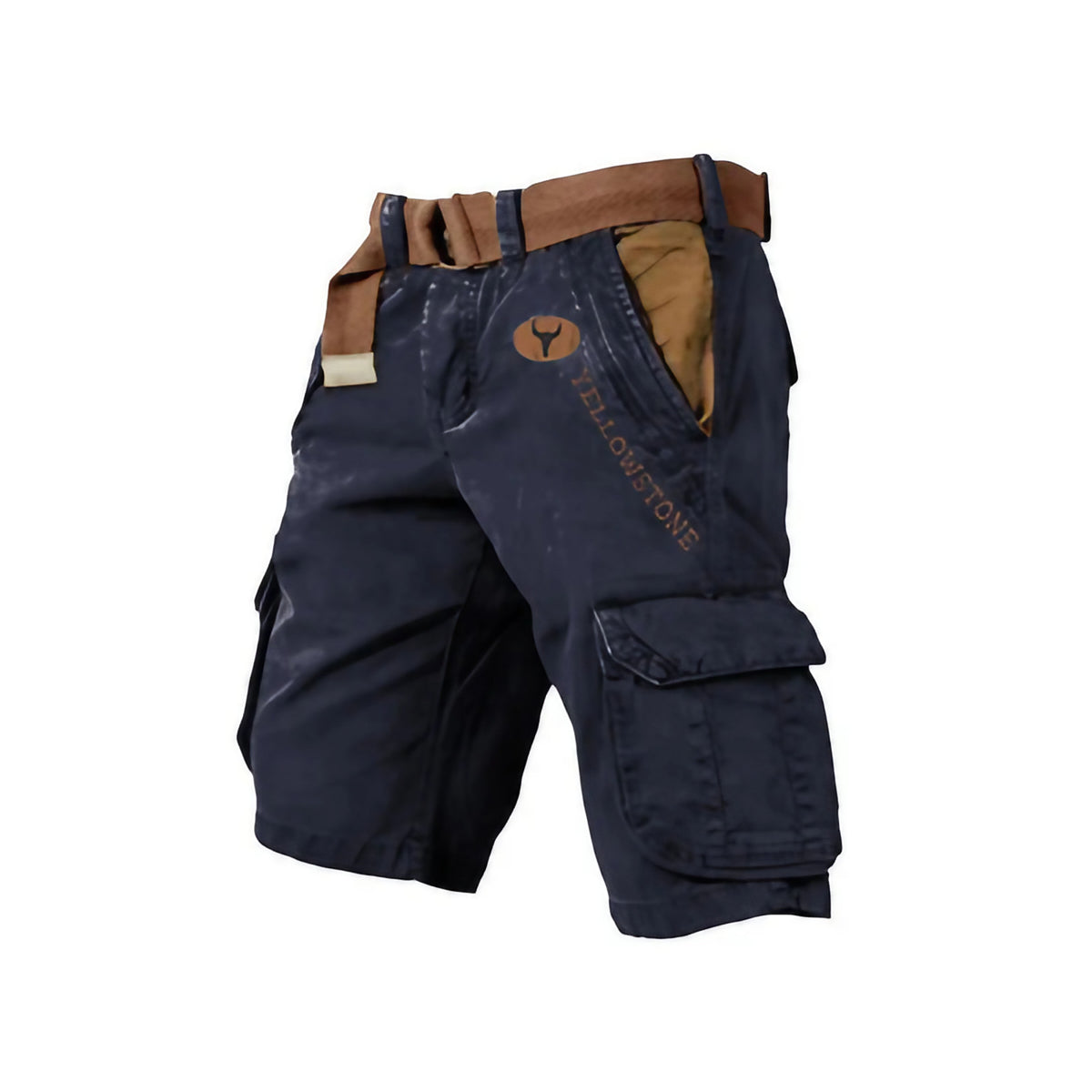 Short cargo homme de travail à poches, huit coloris, du S au 5XL, bleu marine