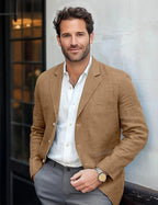 Blazer homme d'été léger, quatre coloris, du S au 3XL, marron