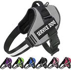 Harnais anti-traction pour chien personnalisable, réfléchissant, gris