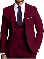 Costume trois pièces homme, veste, gilet et pantalon, six coloris