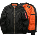 Blouson bomber aviateur homme, col et poignets côtelés, noir, noir