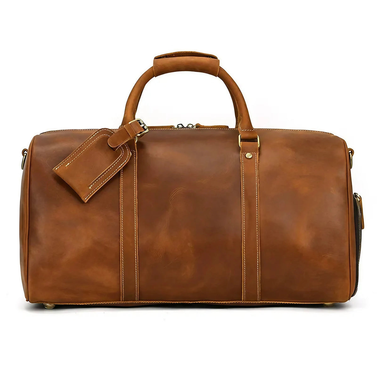 Sac de voyage homme en cuir marron rétro, 50 cm, marron rétro