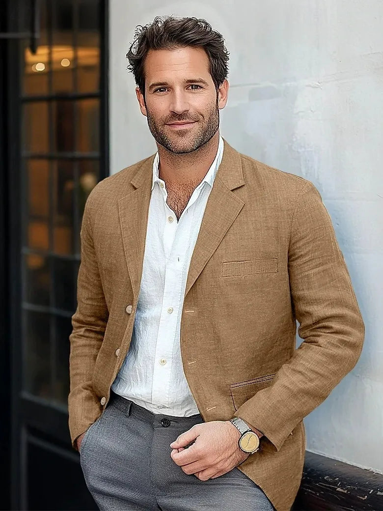 Blazer léger homme pour l'été, quatre coloris, du S au 3XL, marron