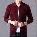 Cardigan homme en tricot, quatre coloris, du S au 3XL, rouge