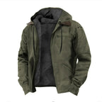 Veste à capuche homme, coupe ajustée, sept coloris, vert militaire