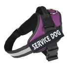 Harnais anti-traction pour chien personnalisable, réfléchissant, violet
