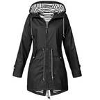Imperméable femme à capuche, six coloris, du S au 5XL, noir