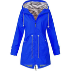 Imperméable femme à capuche, six coloris, du S au 5XL, bleu
