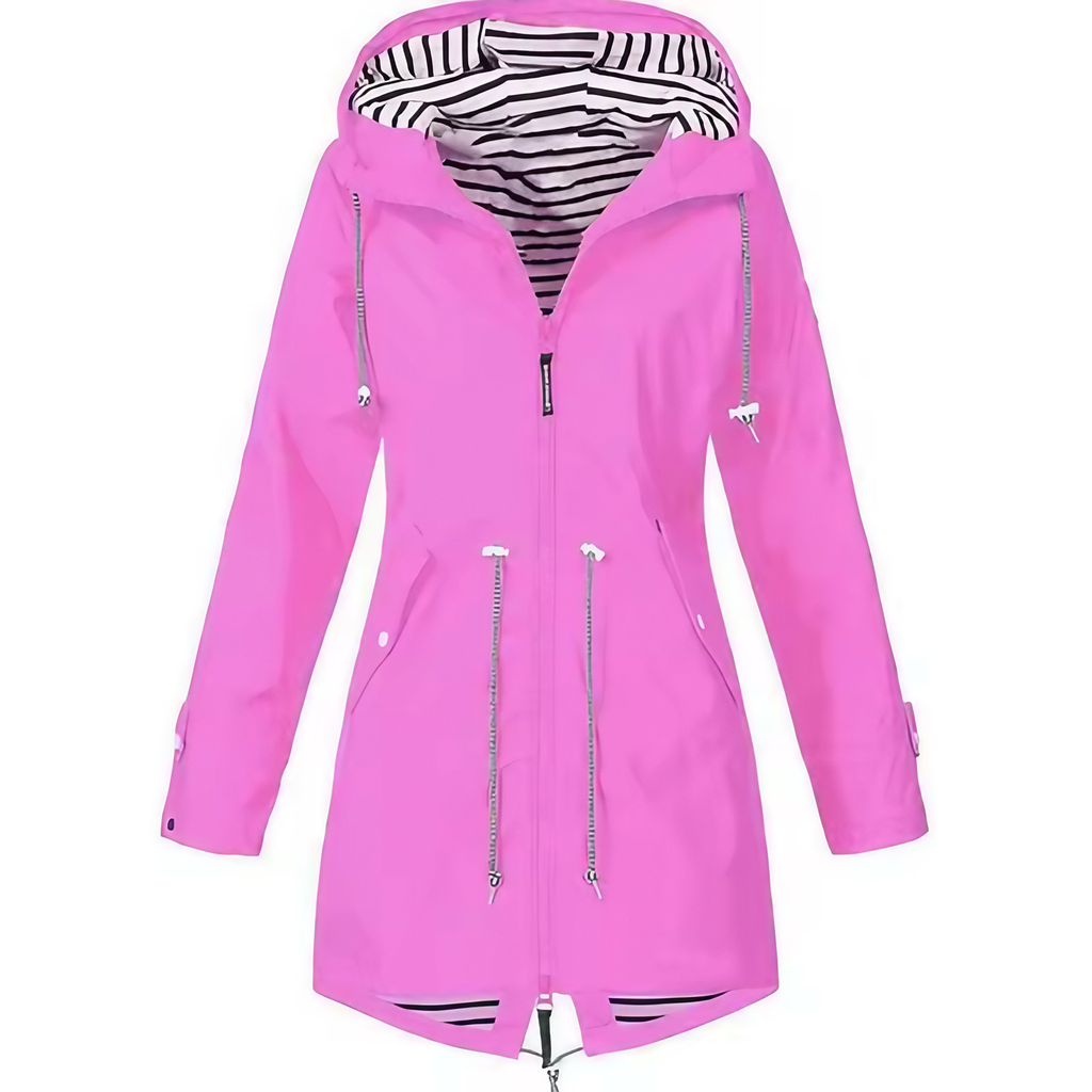 Imperméable femme à capuche, six coloris, du S au 5XL, rose