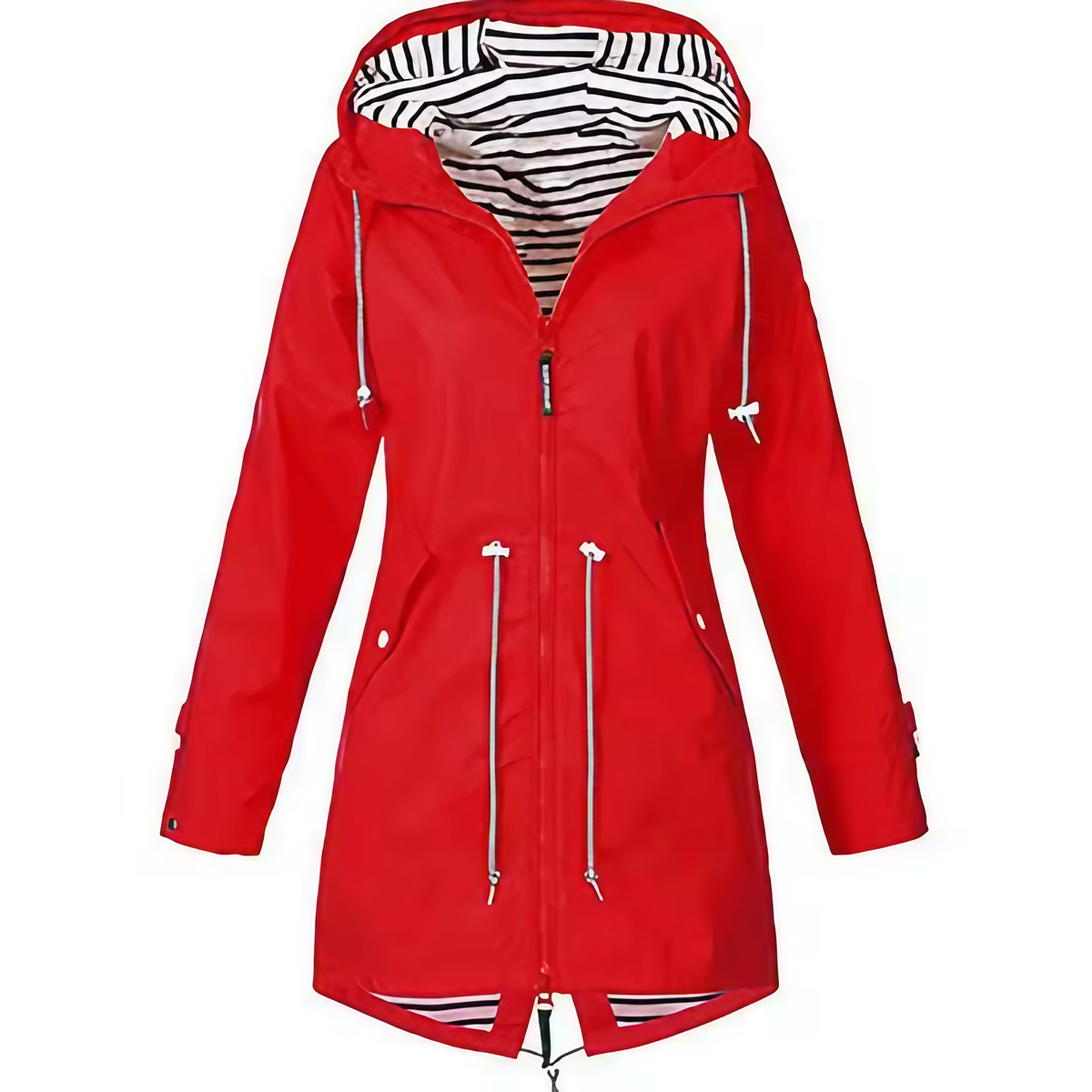 Imperméable femme à capuche, six coloris, du S au 5XL, rouge
