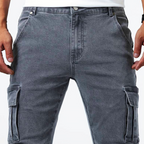 Jean cargo homme extensible, coupe ajustée, du S au 3XL