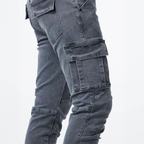 Jean cargo homme extensible, coupe ajustée, du S au 3XL