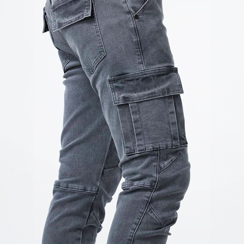 Jean cargo homme extensible, coupe ajustée, du S au 3XL