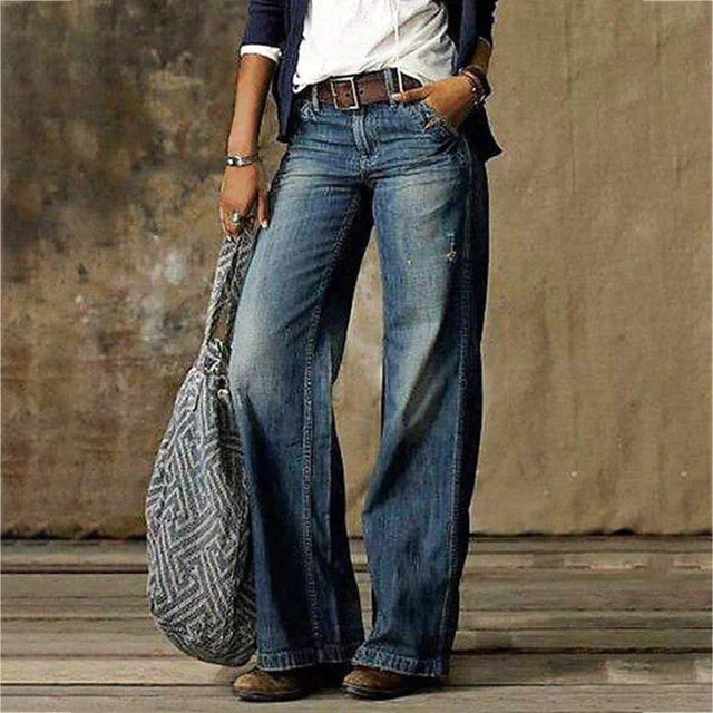 Jean femme long, bleu ou gris, quatre teintes, du XS au 3XL, bleu