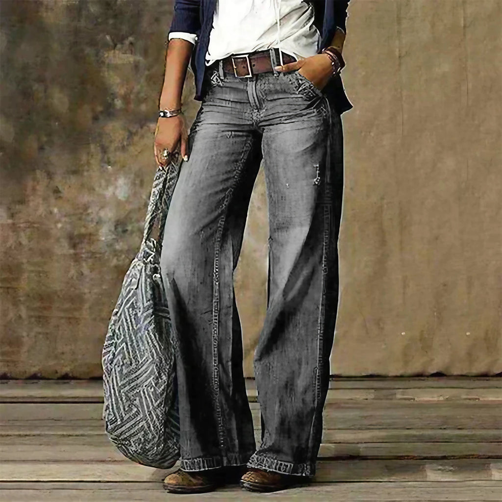 Jean femme long, bleu ou gris, quatre teintes, du XS au 3XL, gris clair