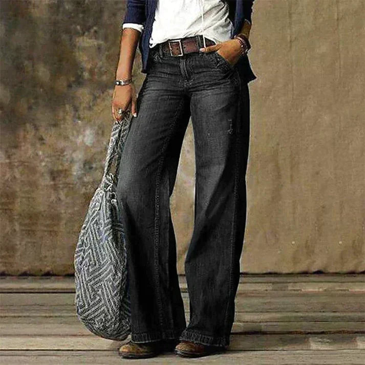 Jean femme long, bleu ou gris, quatre teintes, du XS au 3XL, gris