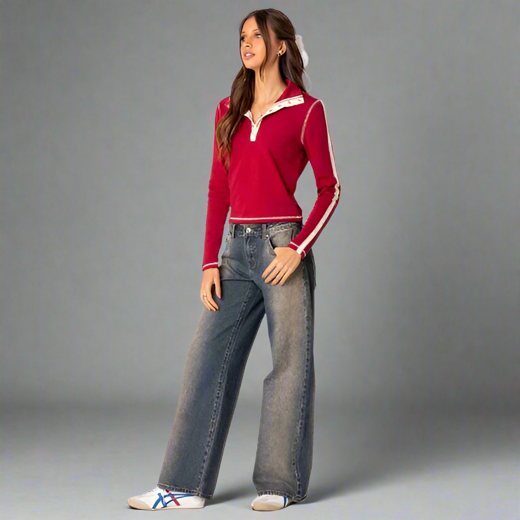 Jean taille basse femme stretch, style années 2000, du XS au XL