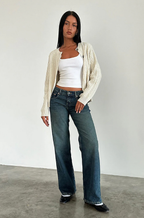 Jean taille basse femme stretch, style années 2000, du XS au XL, bleu