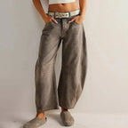 Jean large femme, six coloris, du XS au 3XL, marron