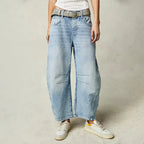 Jean large femme, six coloris, du XS au 3XL, bleu clair