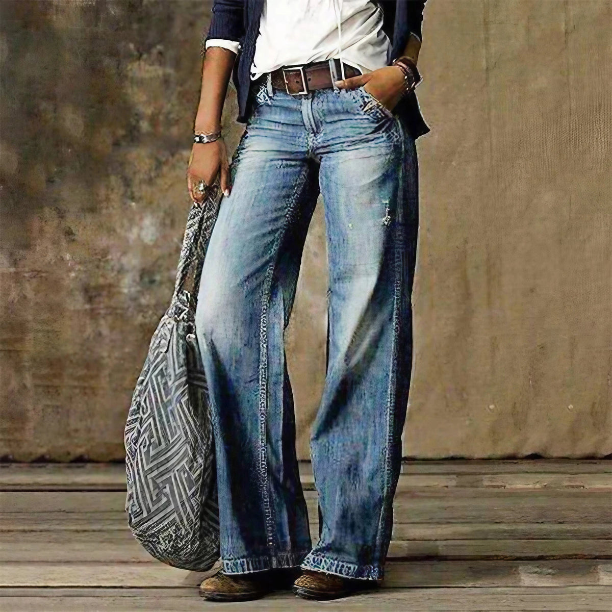 Jean femme coupe ajustée, bleu ou gris, du XS au 3XL, bleu clair