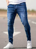 Jean slim homme extensible, huit coloris, du XS au 4XL, bleu roi