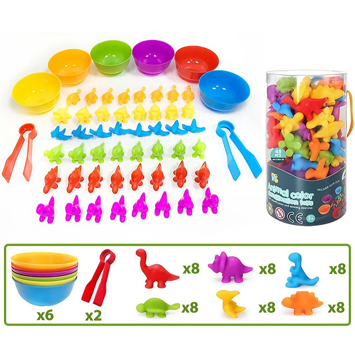 Jeu de tri Montessori pour enfant, trois thèmes au choix