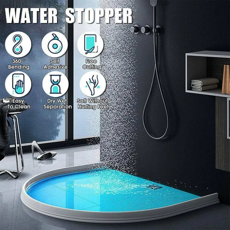 Barrière de douche en silicone adhésive, 1 ou 2 mètres
