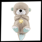 Peluche loutre à vibrations et sons doux, 30 cm, lavable