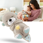 Peluche loutre à vibrations et sons doux, 30 cm, lavable