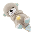 Peluche loutre à vibrations et sons doux, 30 cm, lavable