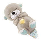 Peluche loutre à vibrations et sons doux, 30 cm, lavable