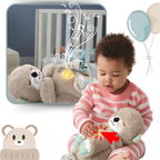Peluche loutre à vibrations et sons doux, 30 cm, lavable