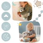 Peluche loutre à vibrations et sons doux, 30 cm, lavable