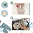 Peluche loutre à vibrations et sons doux, 30 cm, lavable