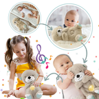 Peluche loutre à vibrations et sons doux, 30 cm, lavable