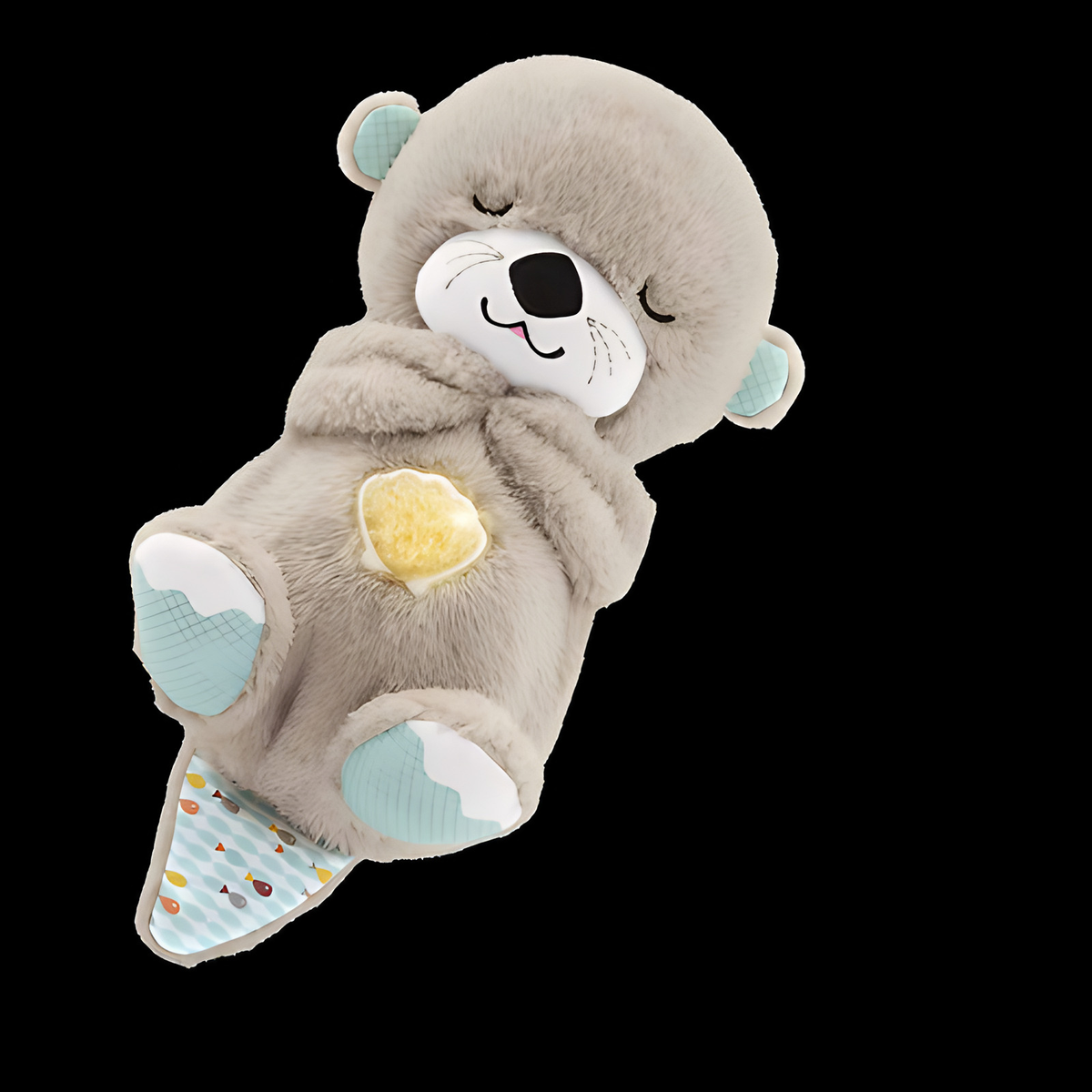 Peluche loutre à vibrations et sons doux, 30 cm, lavable