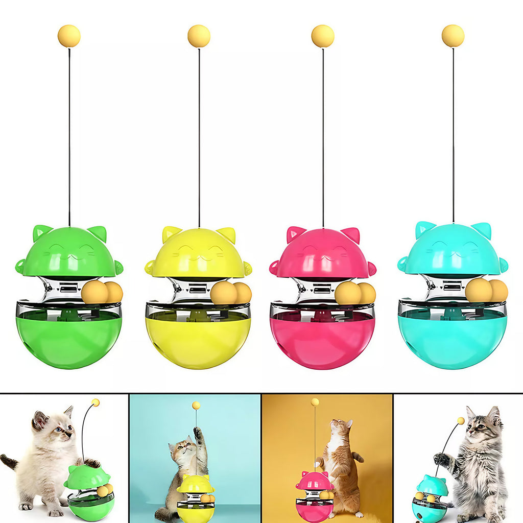 Jouet pour chat 3 en 1, à secouer et distributeur de friandises