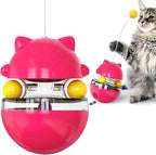 Jouet pour chat 3 en 1, à secouer et distributeur de friandises, rouge