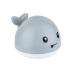 Jouet de bain baleine à jet d'eau et lumières LED, gris