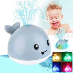 Jouet de bain baleine à jet d'eau et lumières LED