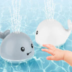 Jouet de bain baleine à jet d'eau et lumières LED