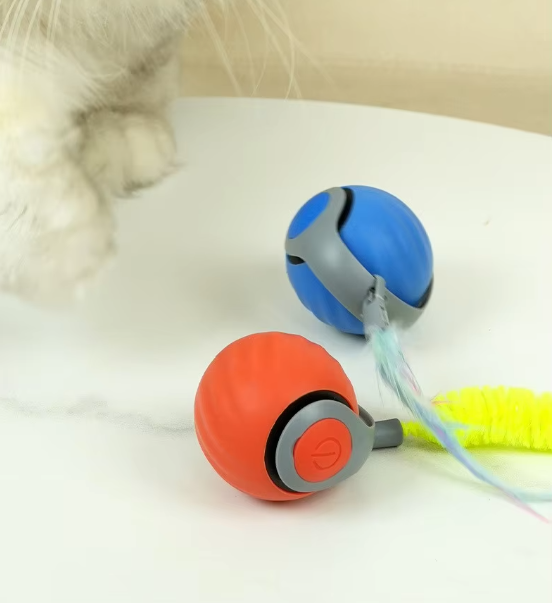 Jouet interactif pour chat à mouvement automatique, bleu