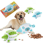 Jouet distributeur de friandises pour chien, à mâcher, vert et bleu