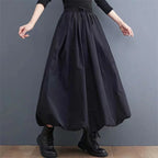 Jupe ballon noire femme à taille élastique, du S au XL