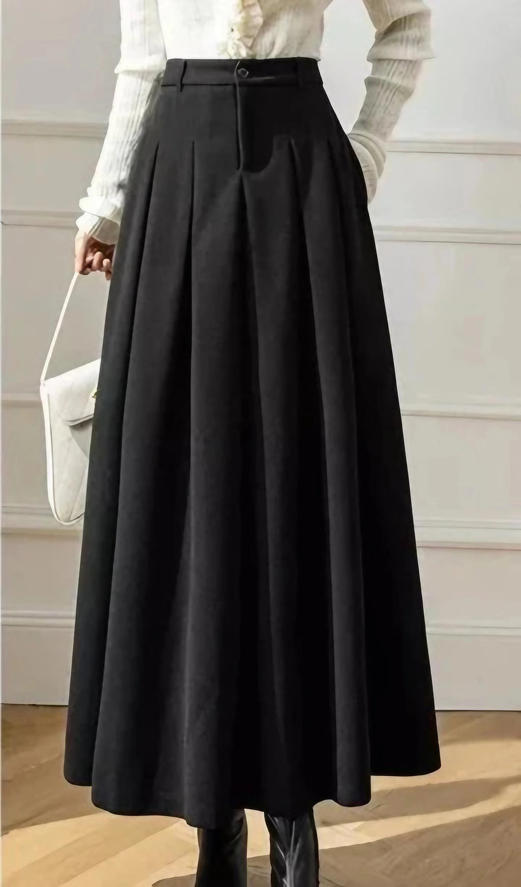 Jupe femme habillée, marron ou noir, du 32 au 46, noir
