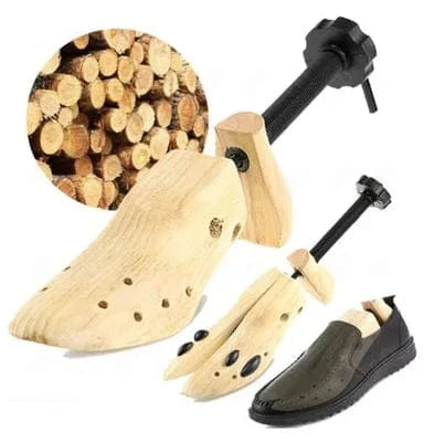 Élargisseur de chaussures en bois massif, longueur et largeur