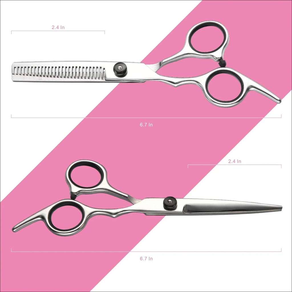 Kit de ciseaux de coiffure, coupe et effilage, avec étui