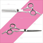 Kit de ciseaux de coiffure, coupe et effilage, avec étui