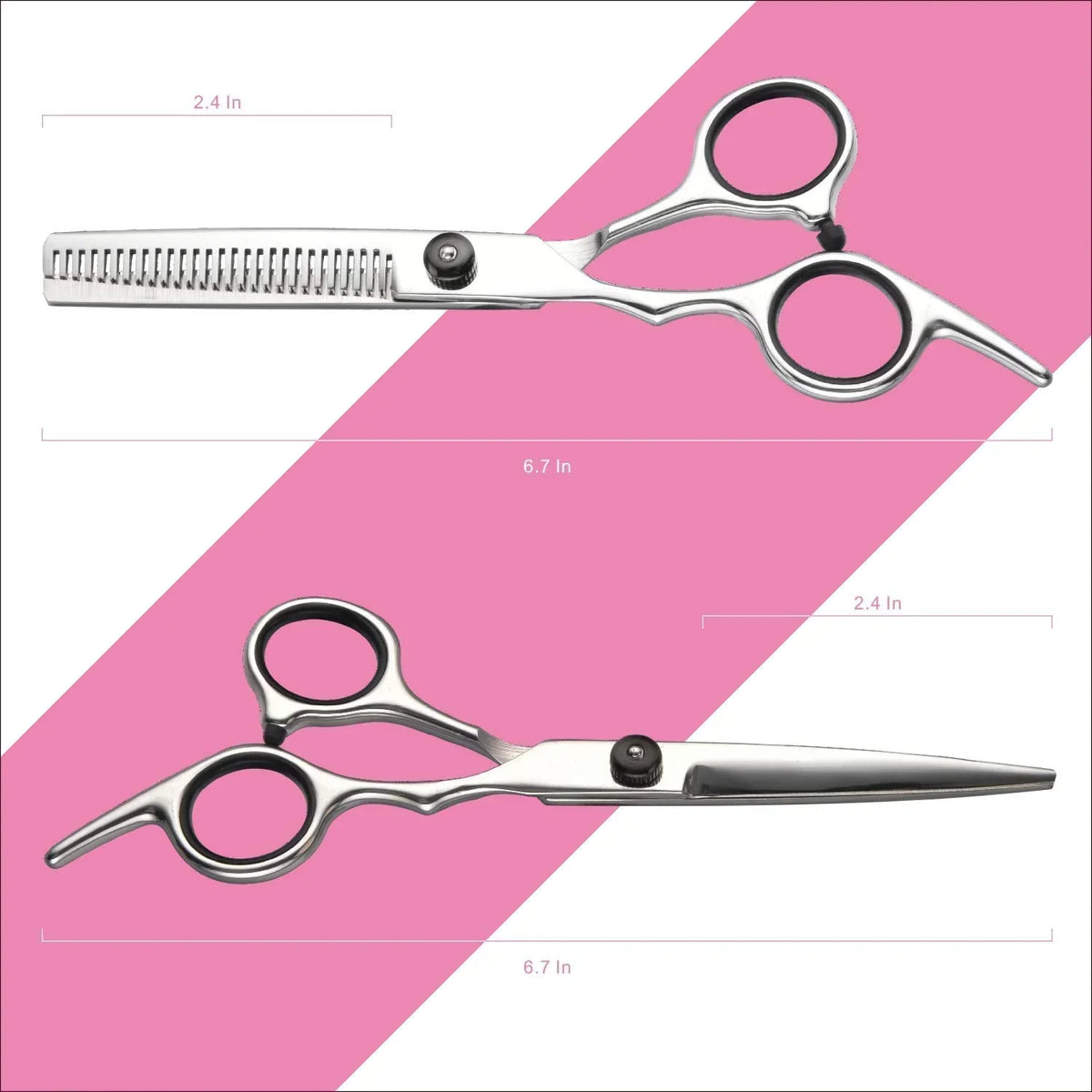 Kit de ciseaux de coiffure, coupe et effilage, avec étui
